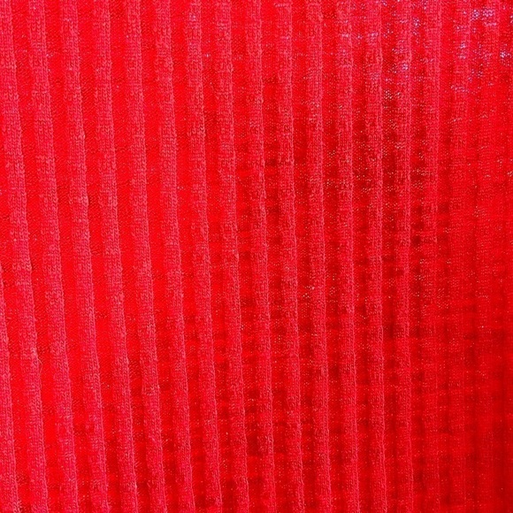 Anthropologie Maeve Addie Hacci Cowl Neck Top Waffle Weave Red Orange Flowy M - Picture 9 of 12